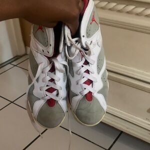 Jordan Athletic Shoes - White, Gray, Red